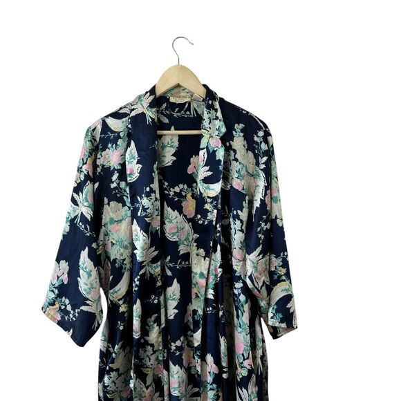 Vintage Victoria's Secret Gold Label Medium Large Satin Robe Tie Waist Womens - Picture 6 of 12